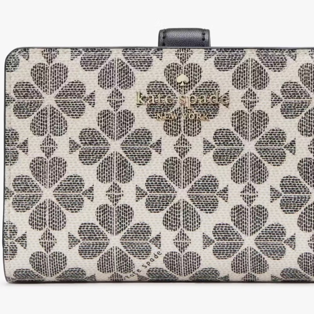 KATE SPADE FLOWER MEDIUM COMPACT BI-FOLD WALLET.  NEW